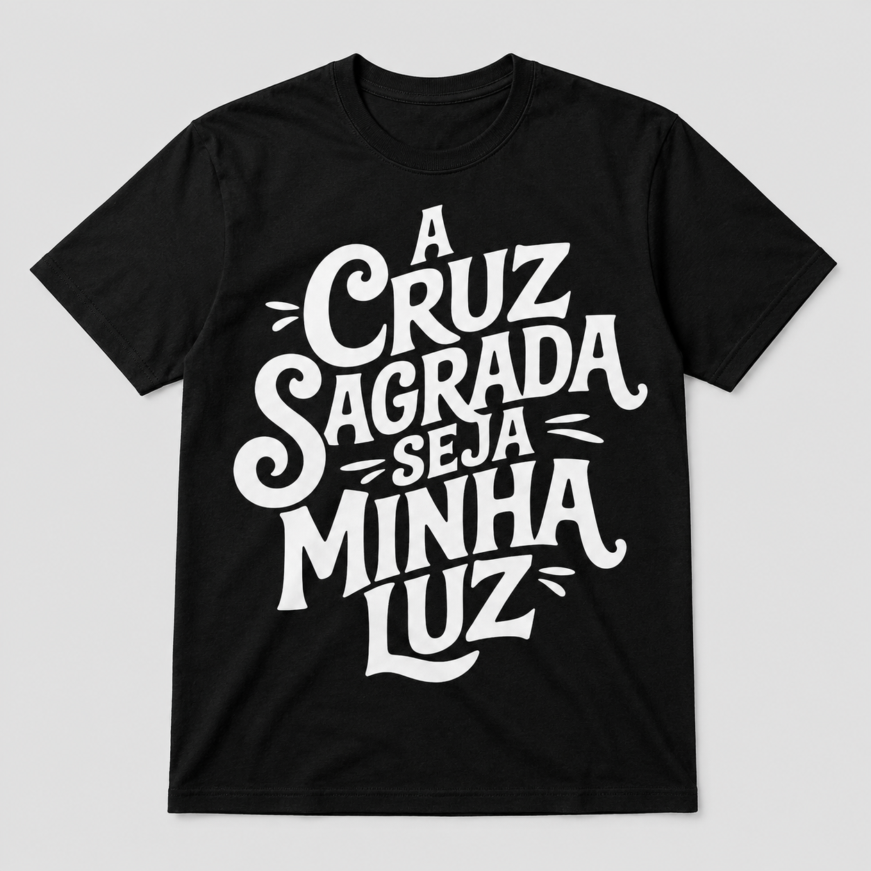 Camiseta A Cruz Sagrada Seja Minha Luz
