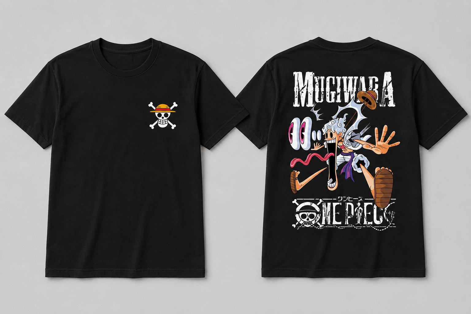 Camiseta One Piece Mugiwara – Frente e Costas